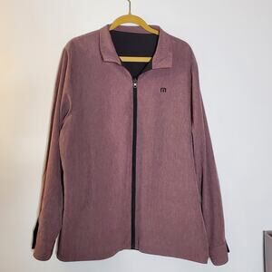 Travis Mathews Reversible Jacket purple and Black Size XL **use Measurements